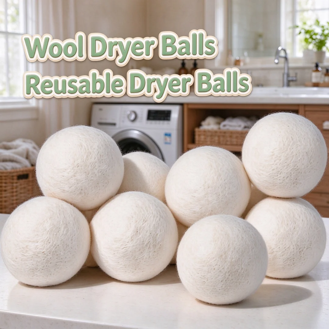 Wool drying ball，natural fabric softener can be reused to reduce wrinkles，tangles，drying time，and electrostatic agglomeration