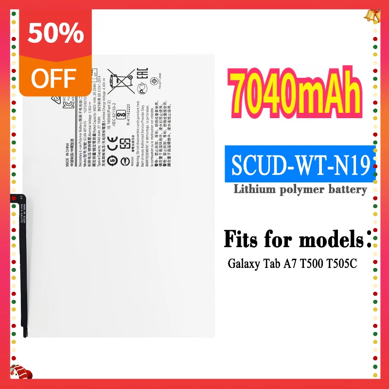 SCUD-WT-N19 Battery For Samsung Galaxy Tab A7 10.4 (2020) SM-T500 SM-T505 T505N Replacement Repair Part Tablet