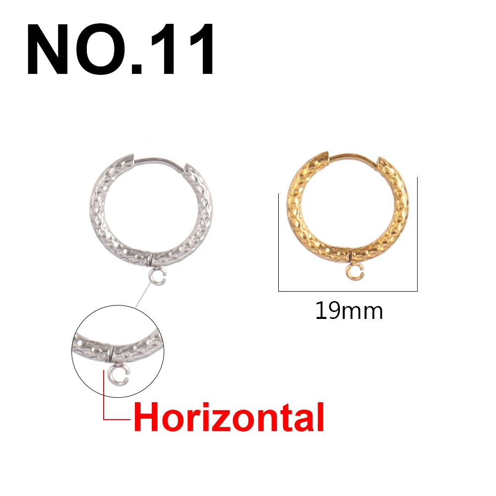 10pcs 316L Stainless Steel Earring Hooks with Loops