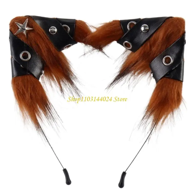 

N5KE Halloween Animal Ear Headwear Lightweight Costume Accessory For Kids Adults