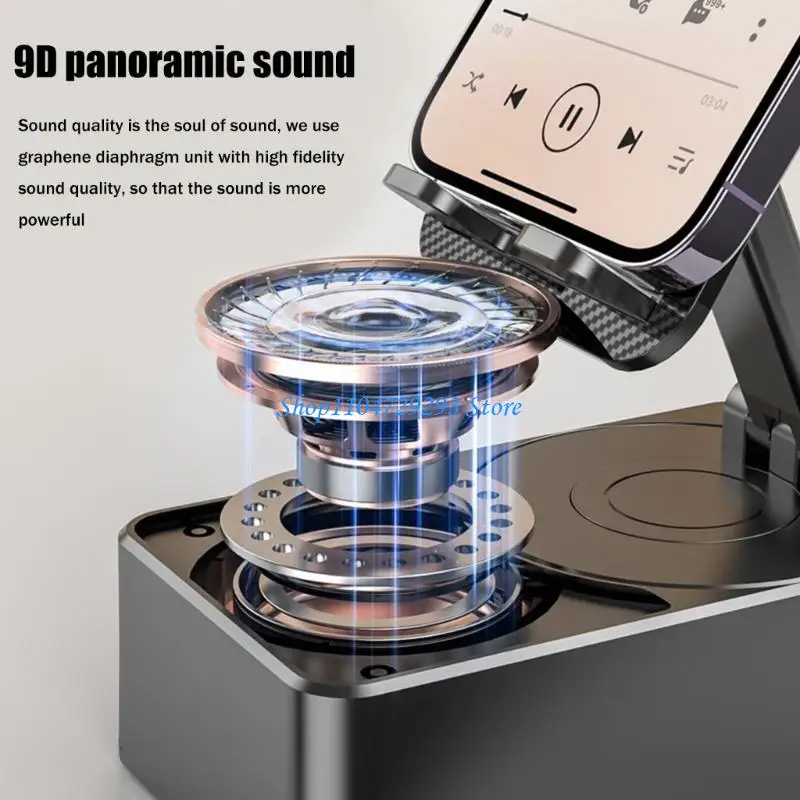 Y2GD Phone Stand With Wireless Wireless Speaker Telescopic Phone Holder