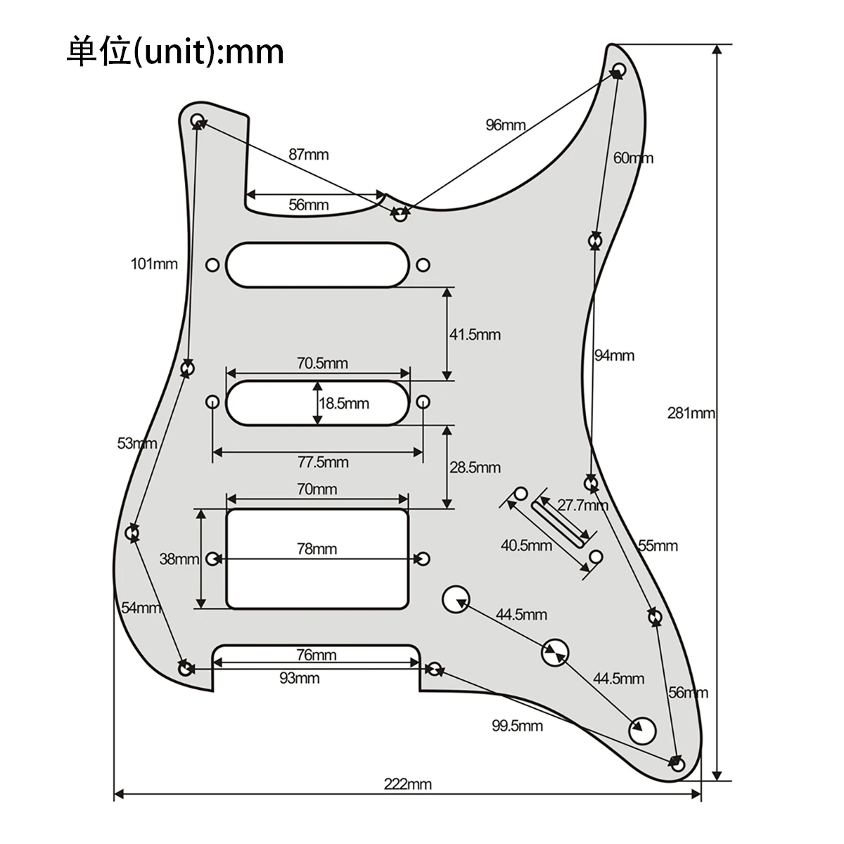 FLEOR 4Ply Aged Pearl 11 Hole USA ST Guitar Pickguard SSH & Back Plate & Screws