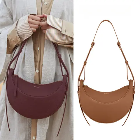 Torba damska French niszowy design 2025 nowa torba na kluski torba z zębami księżyca skóra bydlęca wysokiej klasy uczucie torby pod pachami torba crossbody