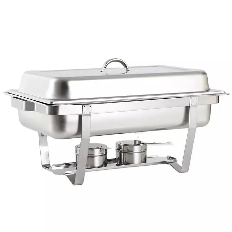 Commercial Restaurant Equipment Stainless Steel Buffet Hot Pot Food Warmer Oblong Chafing dish for Buffet