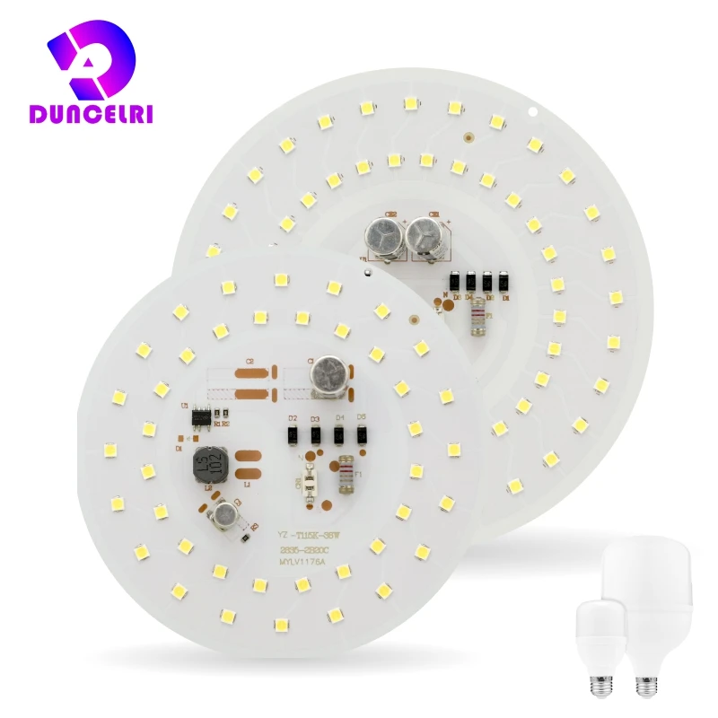 LED Chip 55W 45W 38W 28W 18W 14W 10W 5W for Light Bulb 2835SMD DOB Round Light Beads AC 220V No Flicker Bulb Chips Lighting Lamp