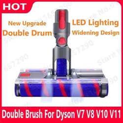 Electric Double Floor Brush Head Parts And Tools For Dyson V7 V8 V10 V11 Vacuum Cleaner Soft Sweeper Roller Head Floor Brush