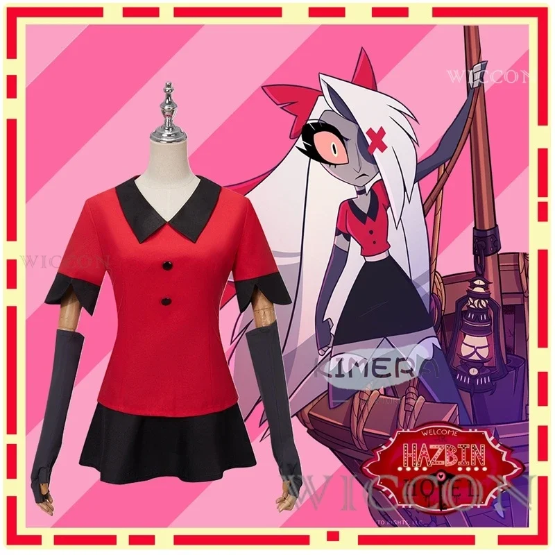 

Hazbin Cosplay Hotel Vaggie Costume Fancy Outfit Halloween Carnival Christmas Costumes Red Suit Anime Cosplay