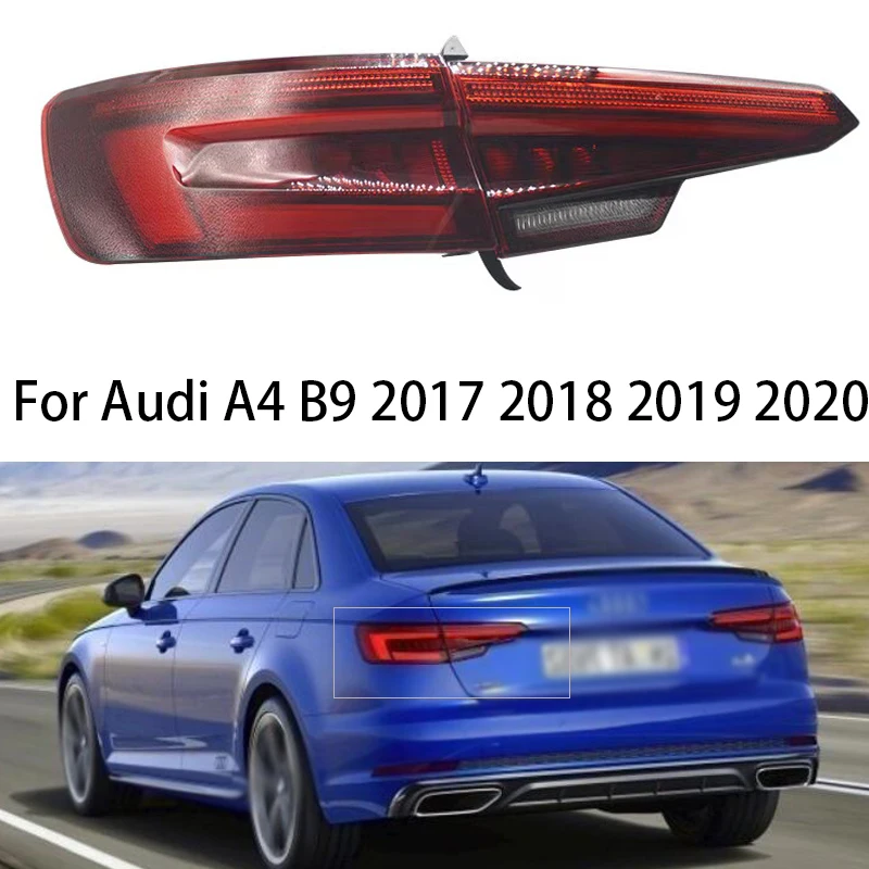 

For Audi A4 B9 2017-2020 Modified universal LED streamer turn signal tail light Brake warning light Rear lamp assembly