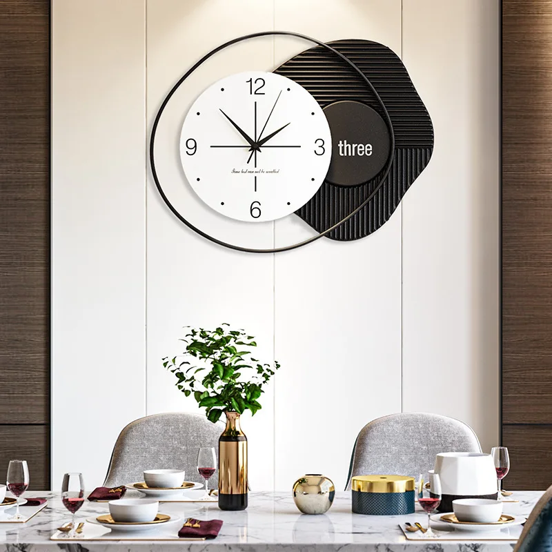 

Living Room Household Fashion Silent Wall Clock Simple And Luxurious Creative Restaurant Leisure Time Clocks Wall Home Decor