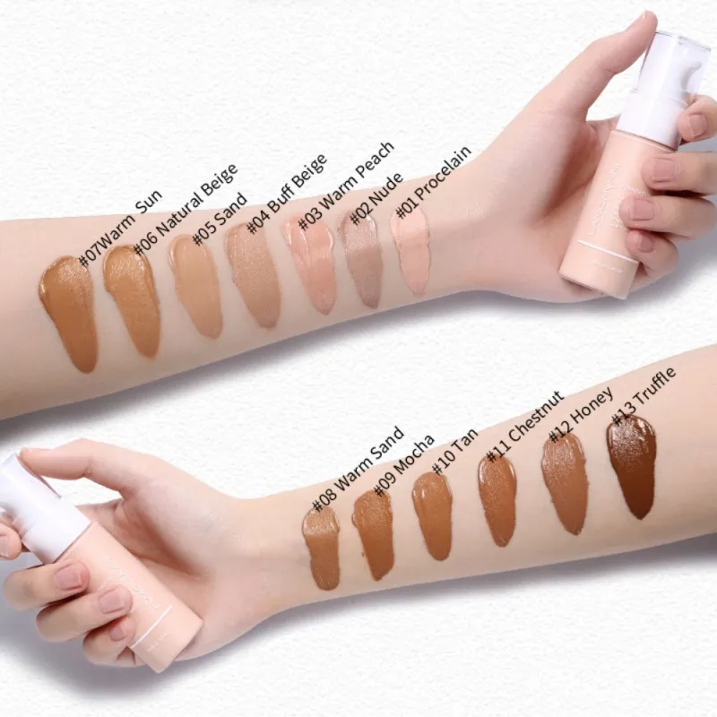 Liquid Foundation Soft Matte Concealer Primer Base Professional Face Make Up Palette Makeup Cosmetic 30ml/pc