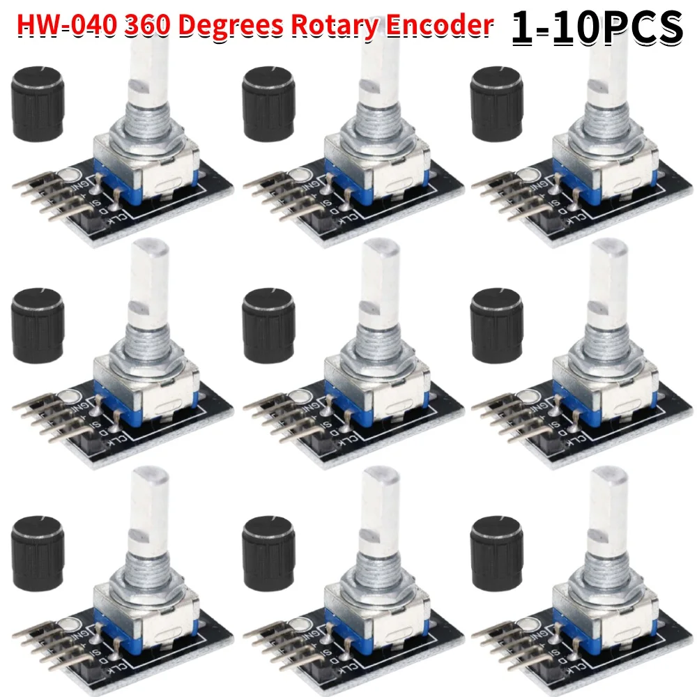 1-10PCS HW-040 360 Degrees Rotary Encoder for switch Module with Knob Cap Rotary Encoder Module Brick Sensor Development Board