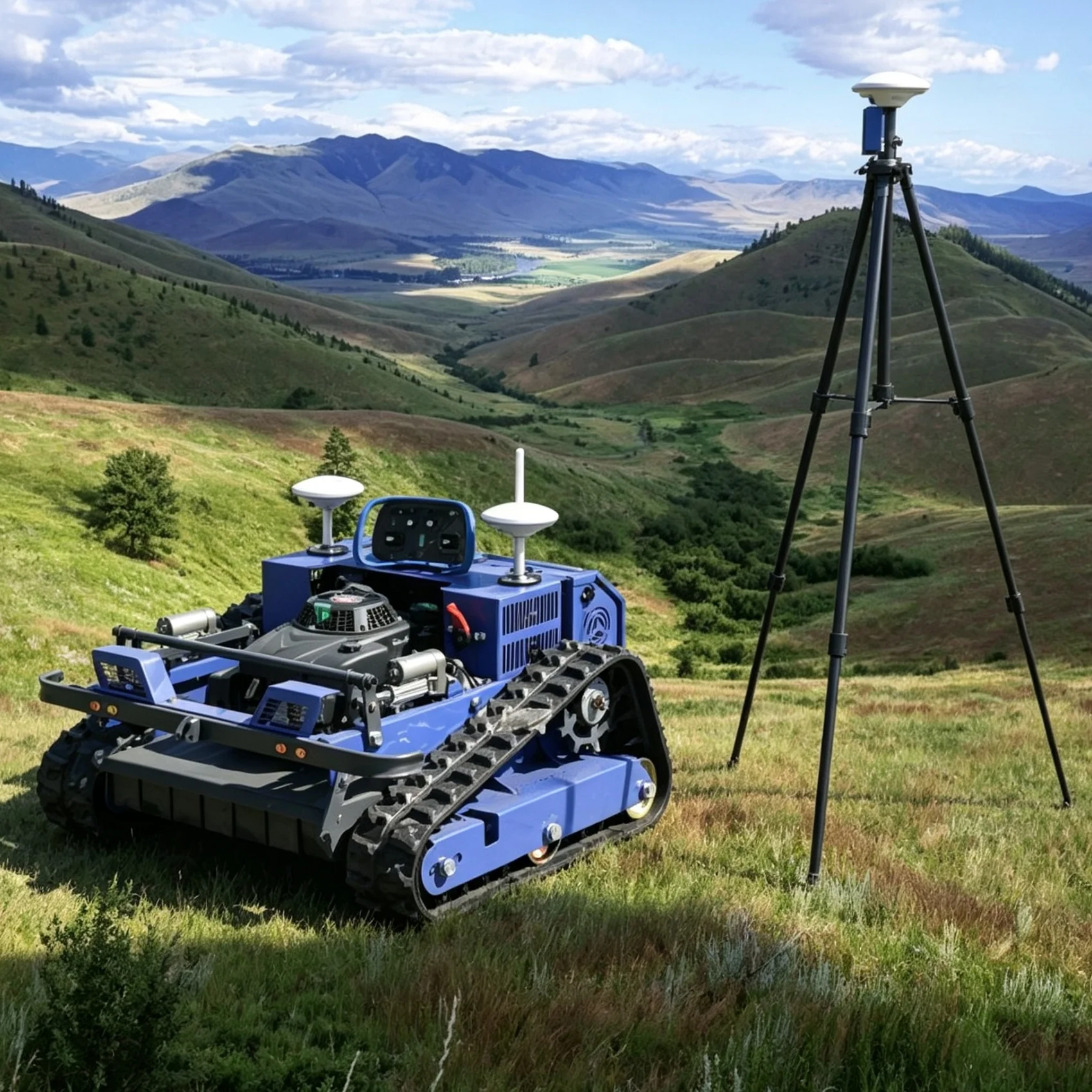 Customized Zero Turn All Terrain Tracked Machine, Remote Mower Adjustable Cutting Height For All Scenario Lawn Care