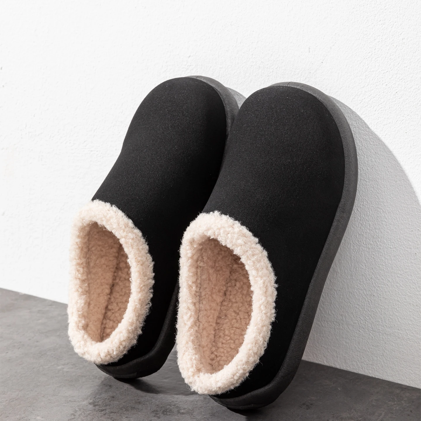 Solid Color Cozy Plush Men's Winter Slippers, Removable insole Thick Non-Slip Sole, Indoor/Outdoor Wear, Warm Unisex House Shoes