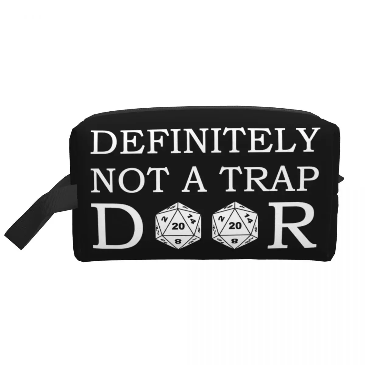 Custom Dnd Game Definitely Not A Trap Door Makeup Bag Women Travel Cosmetic Organizer Cute Storage Toiletry Bags