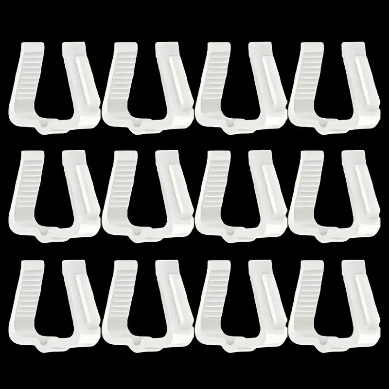 White Outdoor Light Clips 82 pcs, Easy Install, Securely Hold Lights on Eaves and Fences, No Tools, Sturdy and Durable
