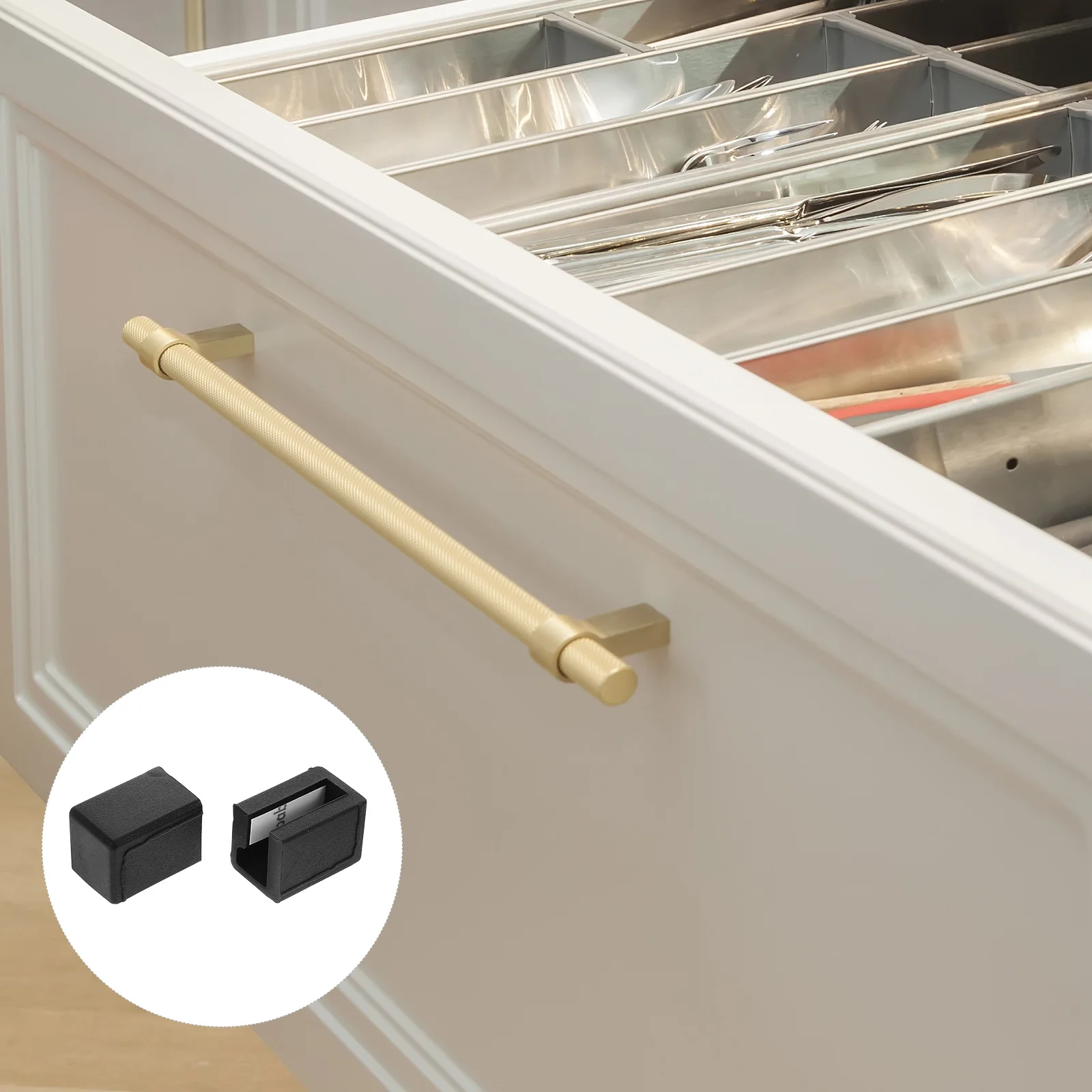 

4 Pcs Anti-collision Corner Drawer Handle Drawers Baby Proof Outlet Cover Gel