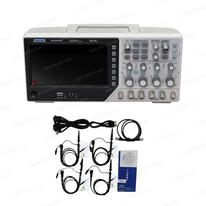 

HANTEK DSO4254C 250 MHZ 4 CHANNEL DIGITAL STORAGE OSCILLOSCOPE WITH 1 CHANNEL ARBITARY/FUNCTION WAVEFORM GENERATOR