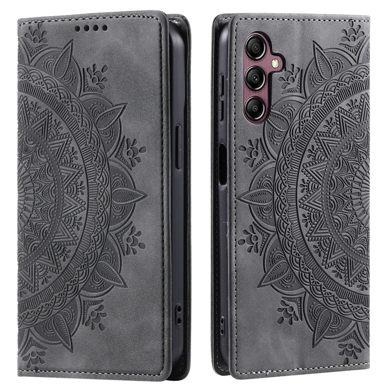Casing Magnetik untuk Etui Samsung A17 5G Casing Sampul Flip Kulit Mandala untuk Samsung Galaxy A17 SM-A176B A 17 4G SM-A175F Fundas