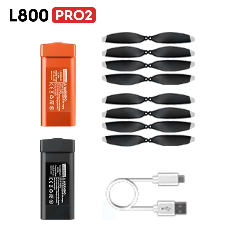 

L800 Pro2 Drone Original Spare Part 7.4V 3000mAh Battery USB Charger Cable Propeller Blade Wing L800PRO2 Accessory Kit