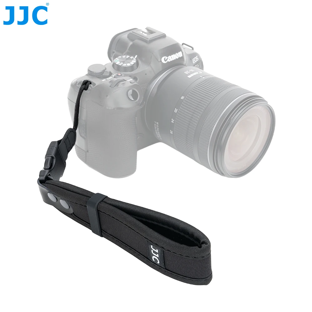 JJC Soft Neoprene Mirroless DSLR Camera Hand Grip Wrist Strap For Canon EOS 600D Nikon D5600 Z30 Z50 Sony ZV-E10 Fujifilm X-T5