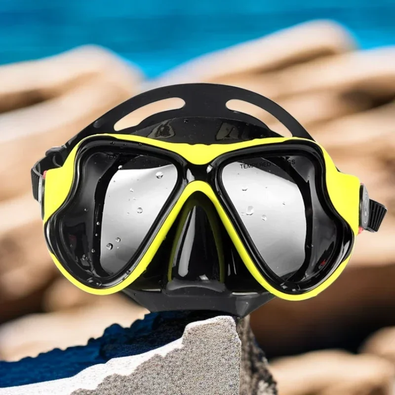 Diving Mask Myopia Adult Free Snorkeling Three Pieces Anti-Fog Tempered Glass