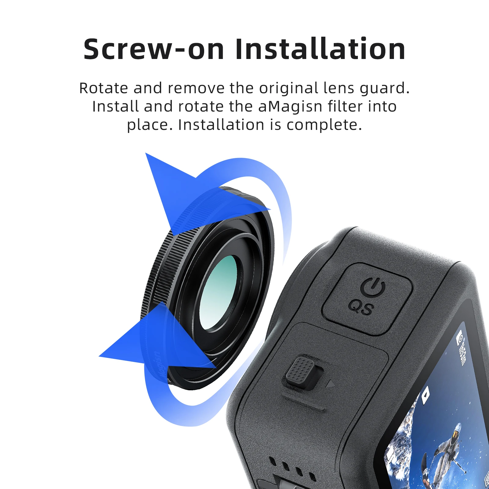 aMagisn CPL ND UV Filter Waterproof Anti-fog No Vignetting Lens Filter Screw-on Install for DJI Osmo Action 6 Camera Accessories