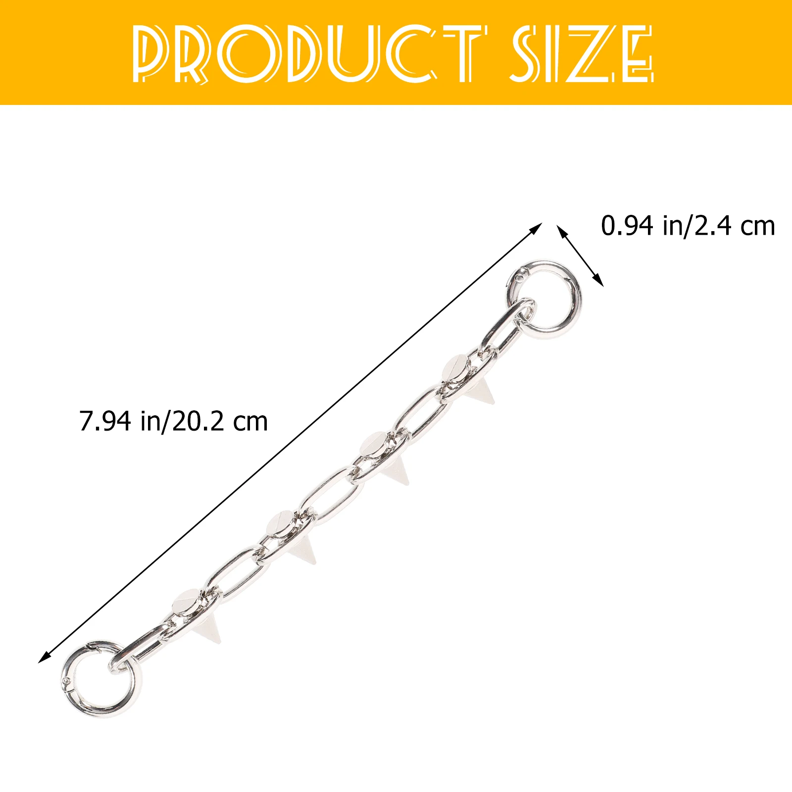 

2pcs Bling Metal Shoe Chains Punk Gothic Alloy Chain Diy Shoes Decoration Accessories Spikes Durable Boot Sandal Chains For Men