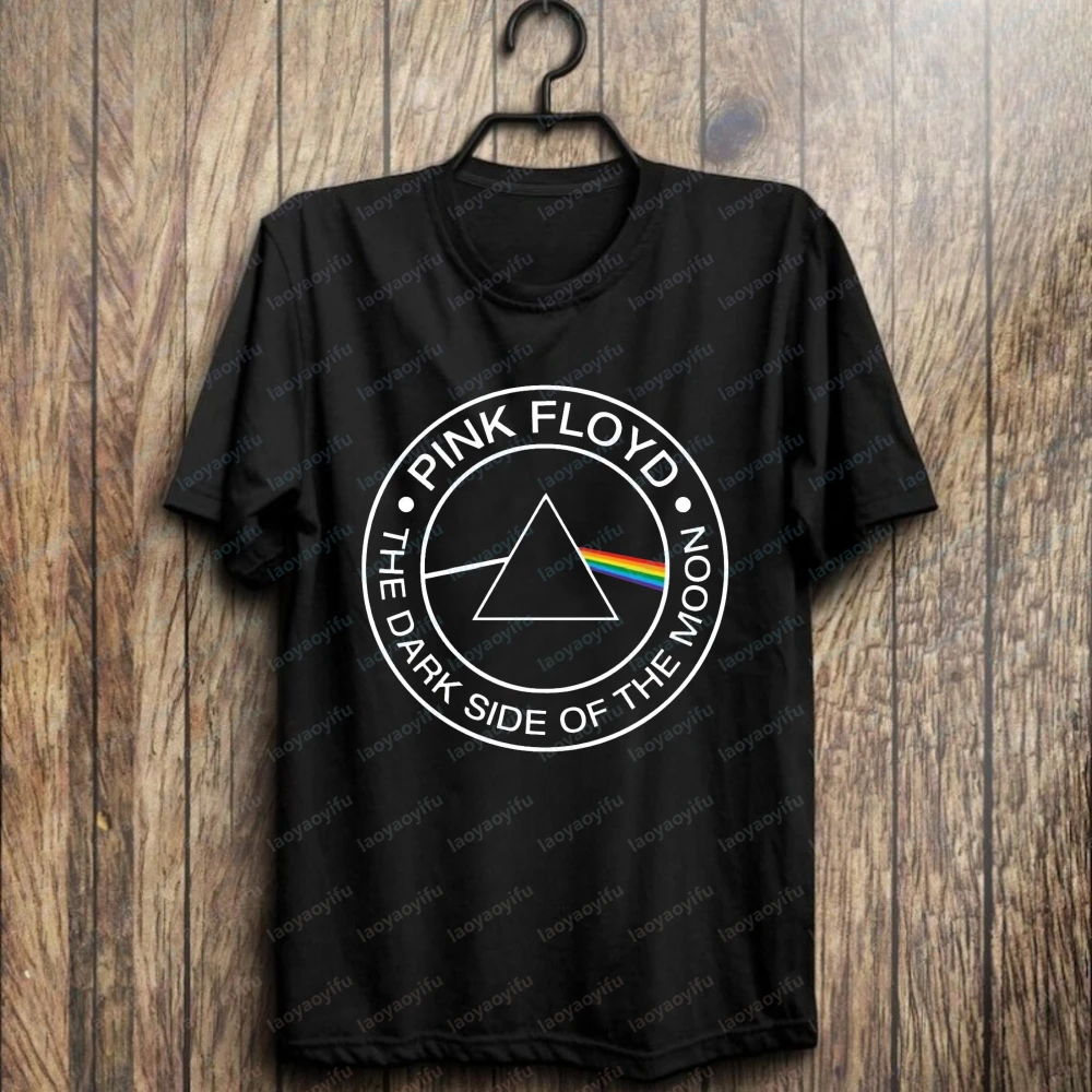 Pink Floyd The Dark Side Of The Moon Prism Graphic T-Shirt Vintage Classic Rock Band Tee Cotton Streetwear For Music Fans Tops