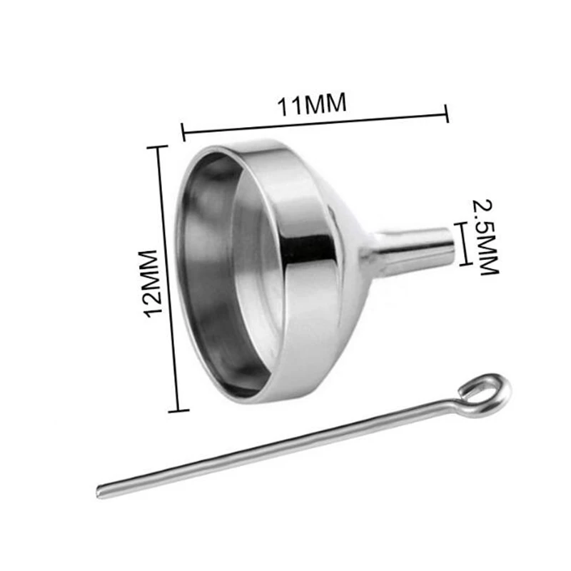 Set corong Mini baja tahan karat Kit pengisi corong Urn untuk perhiasan kremasi kenang-kenangan