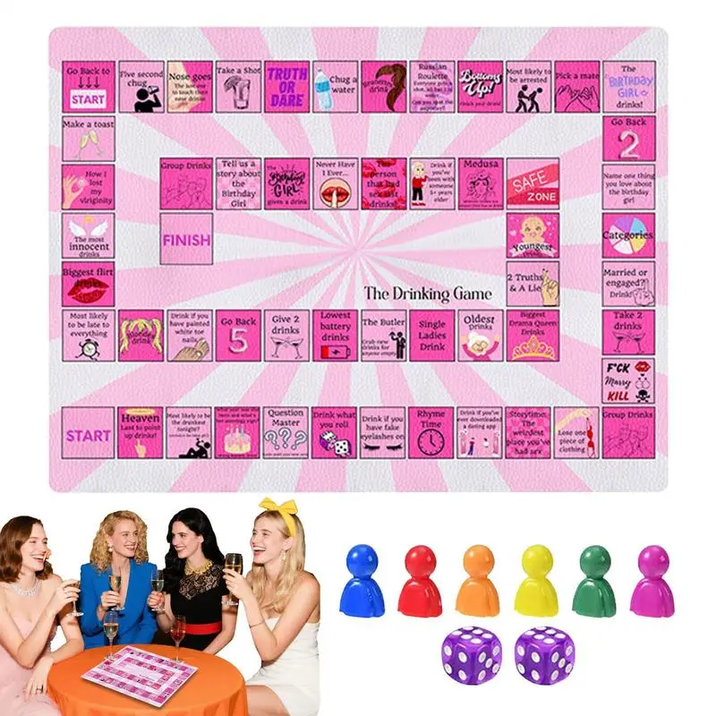 

Игра для питья, кожаный коврик, настольные игры для питья для взрослых, забавные портативные игры для питья, семейные игры, водонепроницаемые для дома