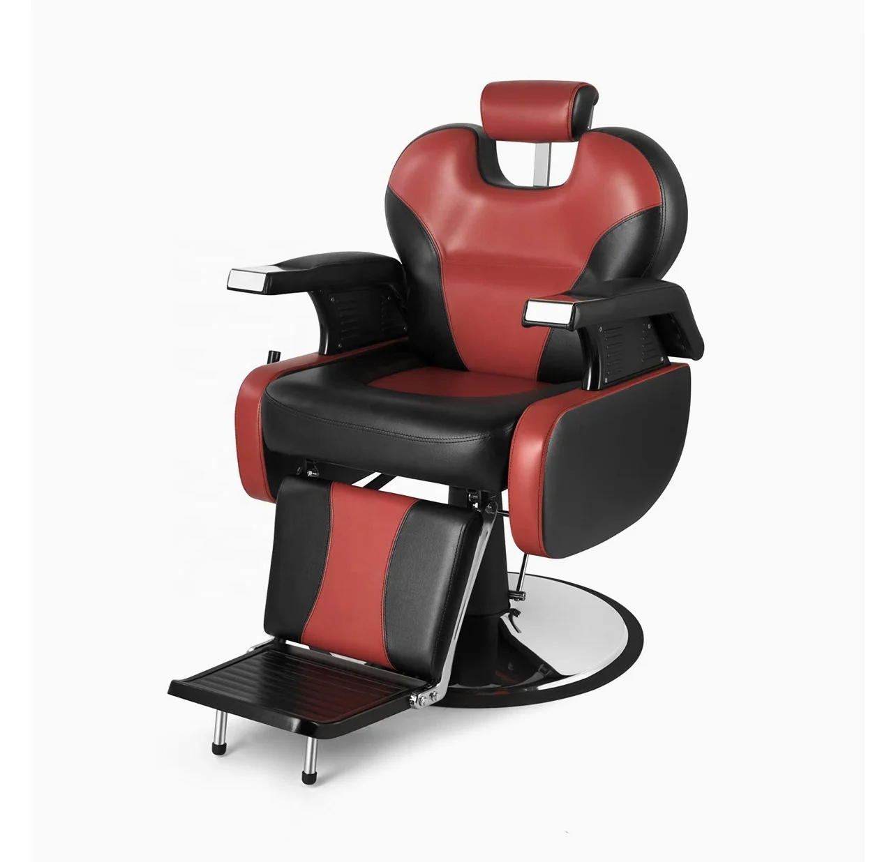 Black and Red Barber Chair for Beauty Shop High Quality Salon Chair Cheap Hairdressing Furniture with Big Pump
