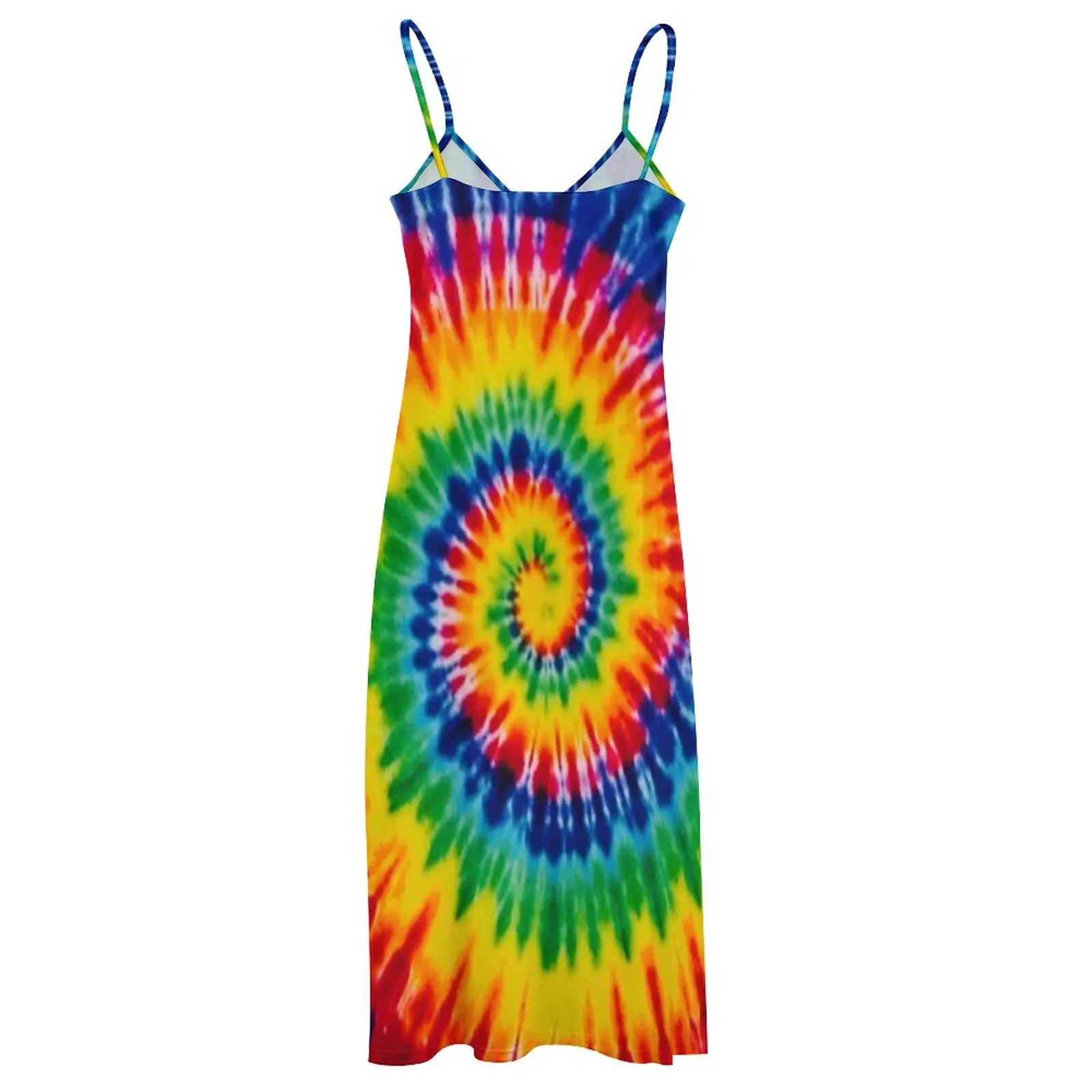 Vestido feminino sem mangas Tie Dye, vestidos de festa longos, luxo elegante