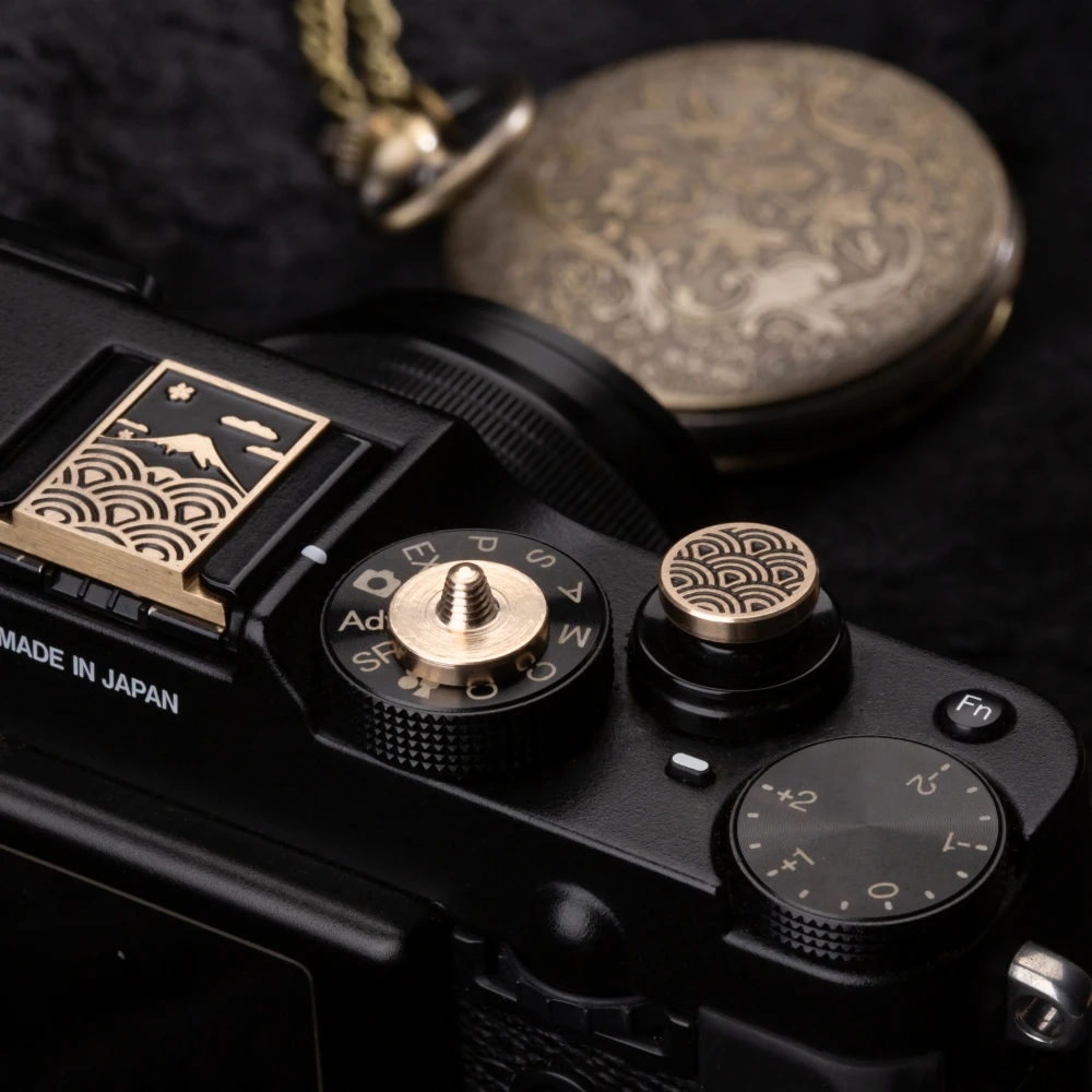 Fujisan Sakura Camera Shutter Button Camera Hot Shoe Cover For Fuji XM5 XT5 X100VI Sony A6700 Nikon ZF Z8 ZFC Panasonic Lumix S9