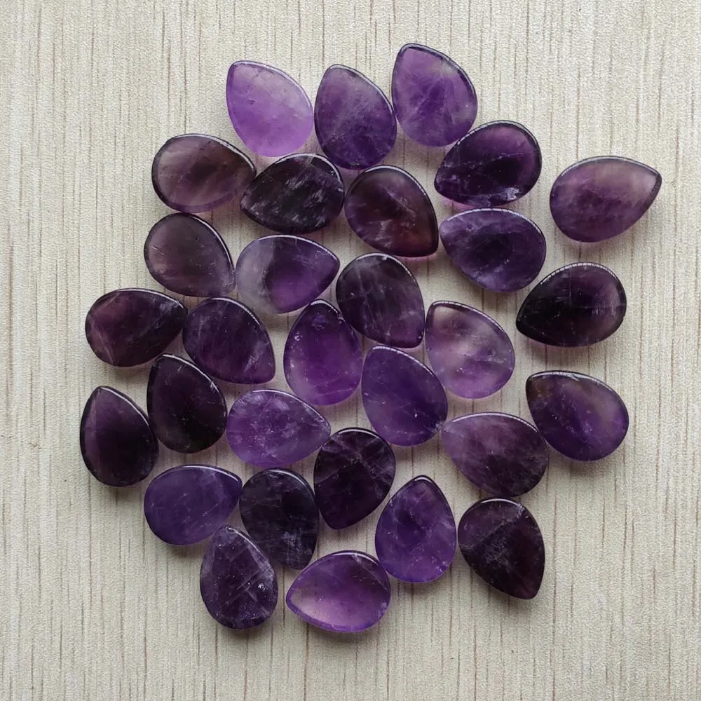 Natural amethysts stone good quality water drop cabochon bead 15x20mm for jewelry making wholesale 30pcs/lot free shipping