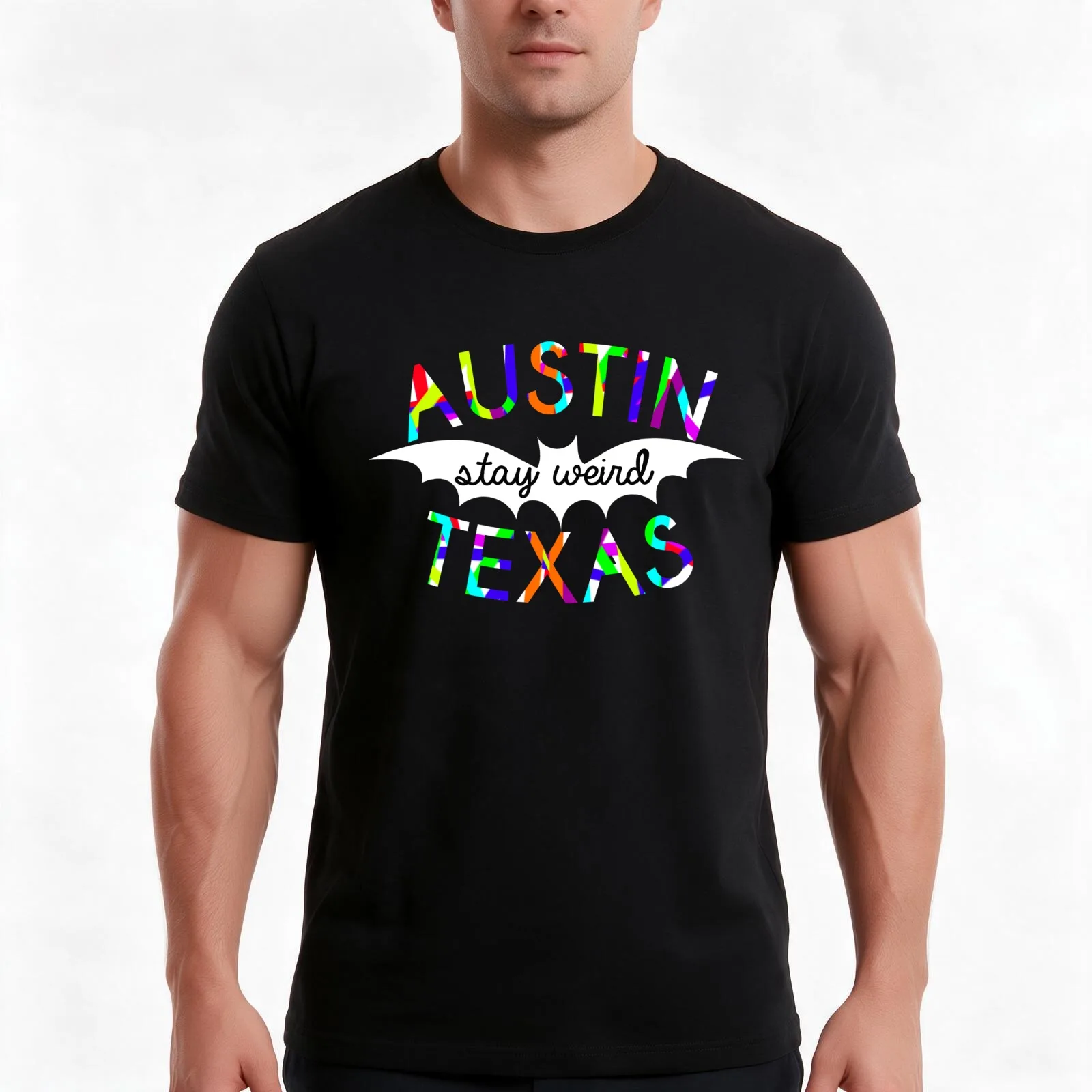Austin Stay Weird Texas T-Shirt, Summer Casual Cotton Tee, Oversized Streetwear Tops, Vintage Graphic Print, Unisex Men Women