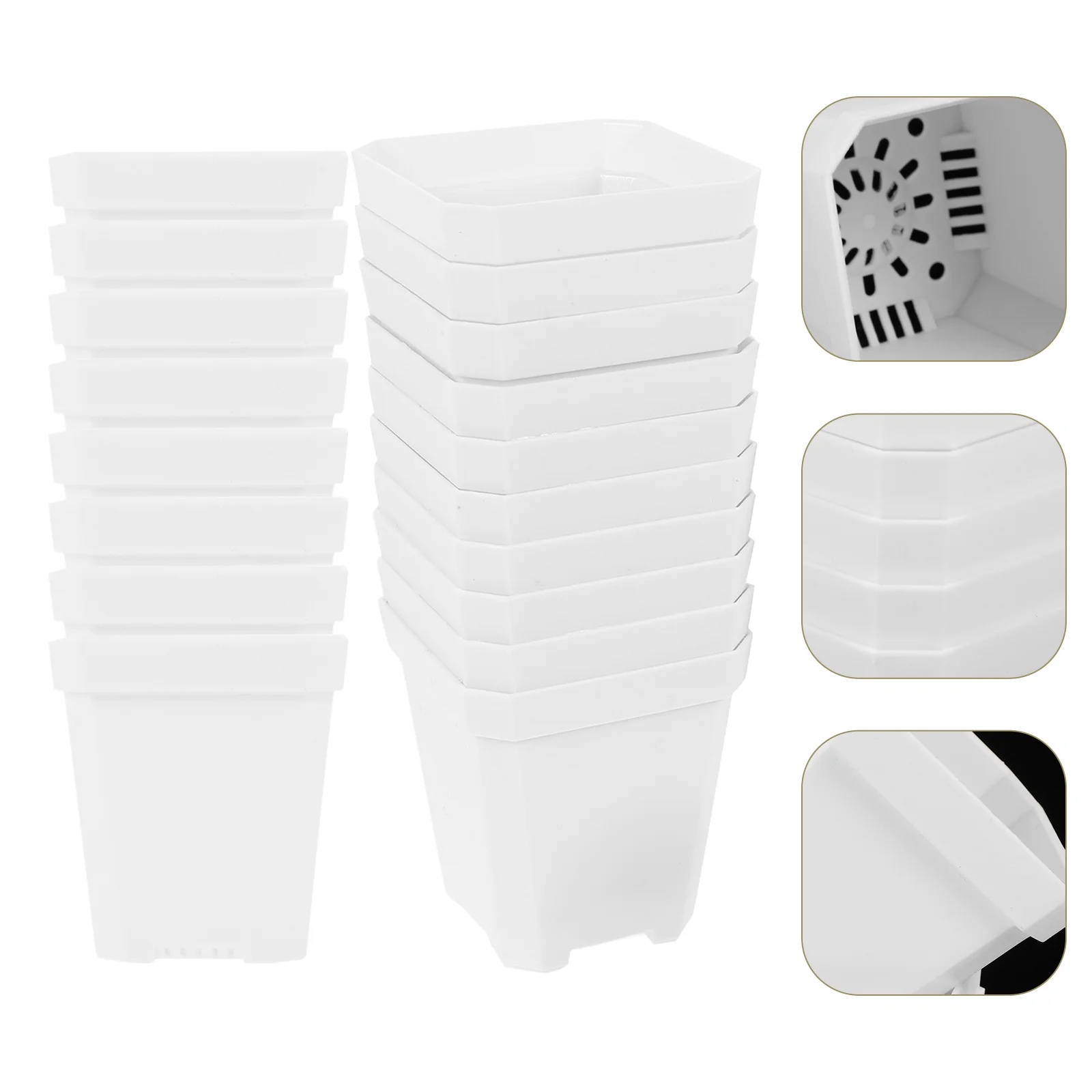 

20Pcs Affordable Large Plastic Planters for Succulent Gardening with Efficient Water Drainage Pots with Drainage Holes