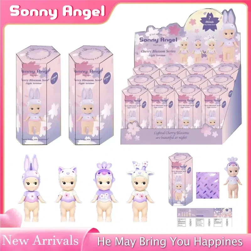 

Blind Box Angel Sakura Purple Series Cute Character Mystery Box Doll Car Desktop Decoration Model Limited Edition Gifts