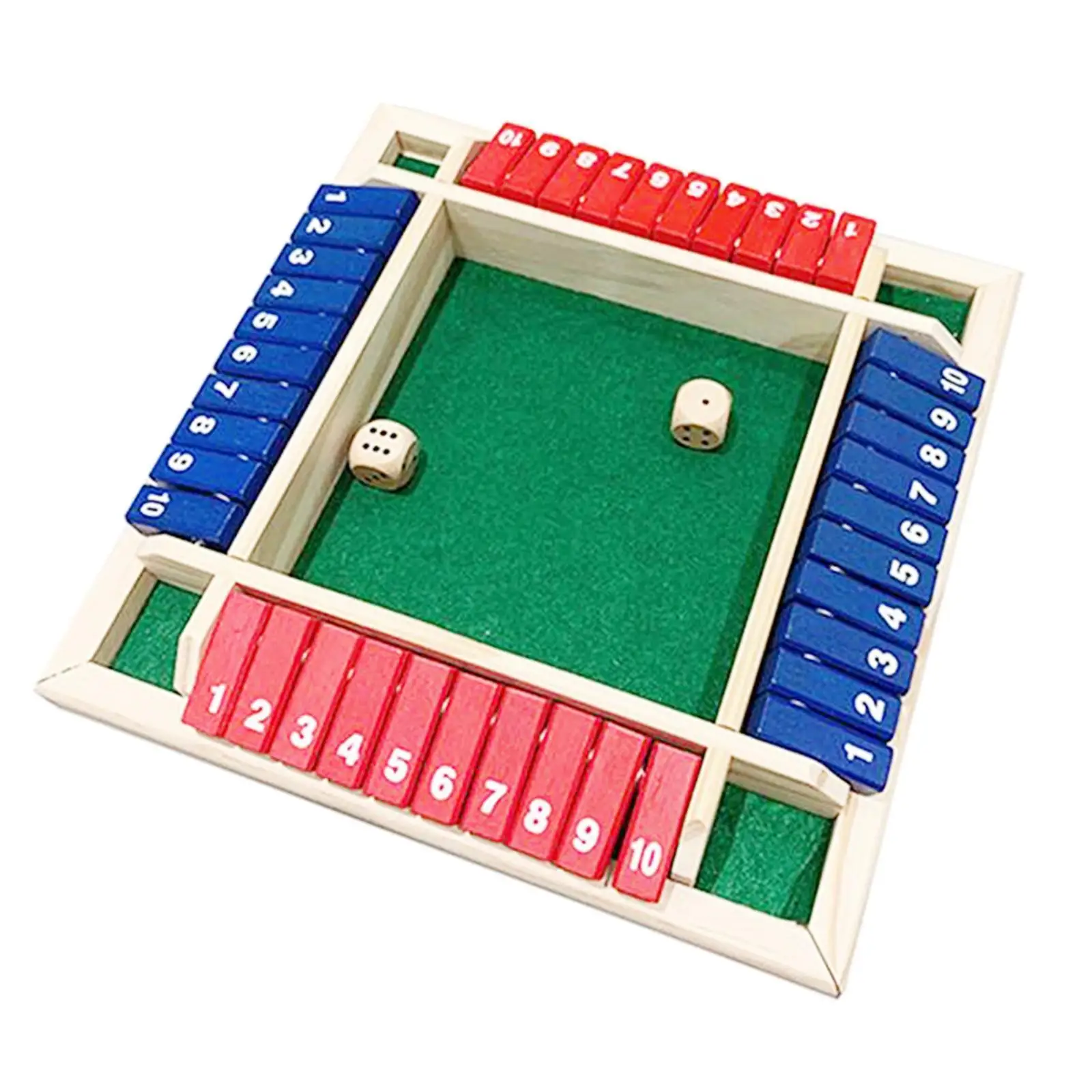 Shut The Box Dice Juego de mesa Flaps & Dices Juego Home Pub Bar 2 a 4 jugadores