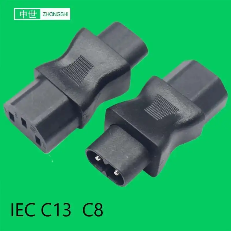 

10A PDU UPS IEC 320 Male C8 To Female C13 Plug Connector Power Adapter