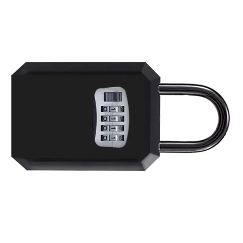 ABSQ-4Digit Code Box Wall-Mounted Password Key Box No-Drilling Required Decorative Home Use Construction Site Entrance Lock