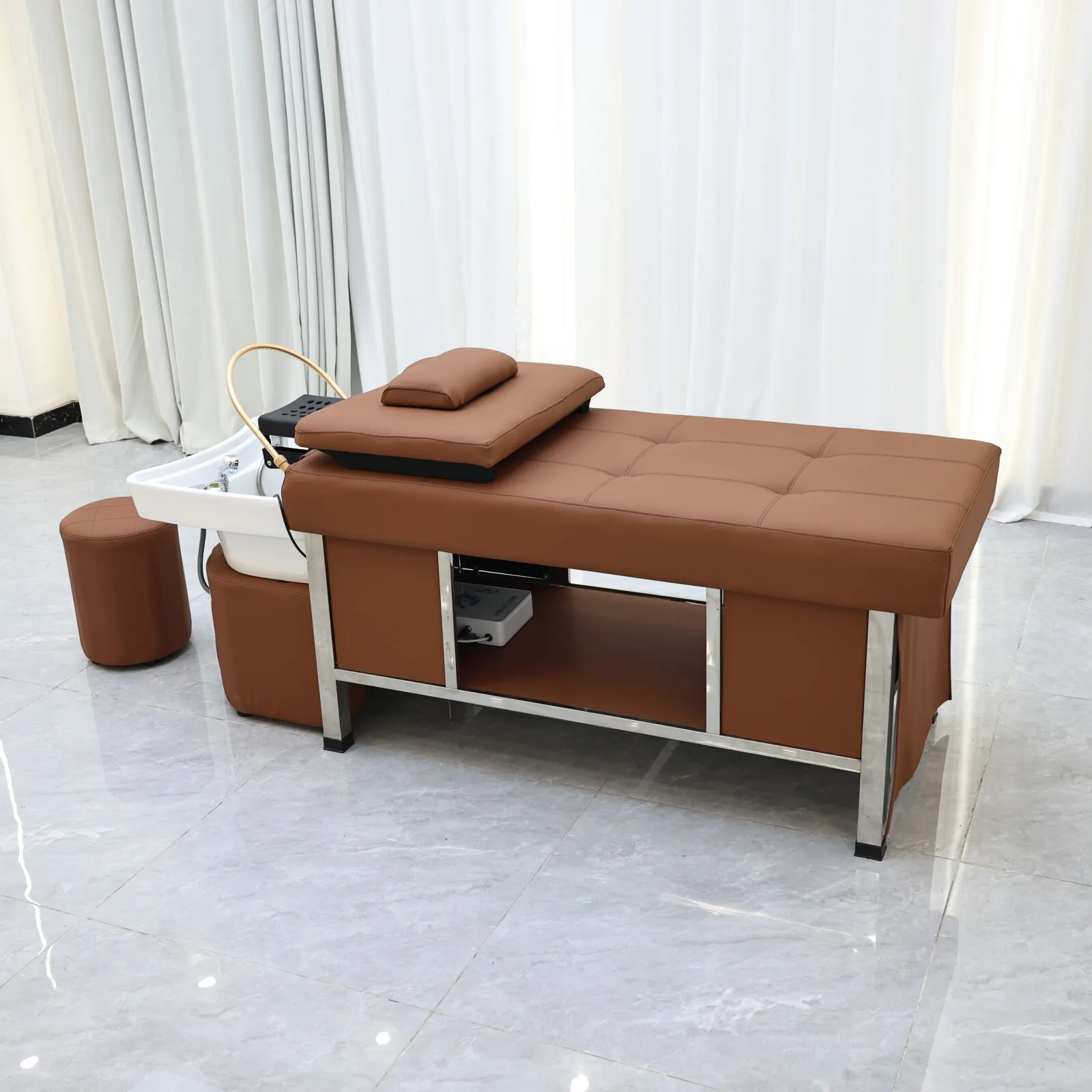 Head SPA Massage Shampoo Beds,Hair Wash & Head Therapy Bed, Thai Massage Table, Wholesale of Salon Furniture Customized Business