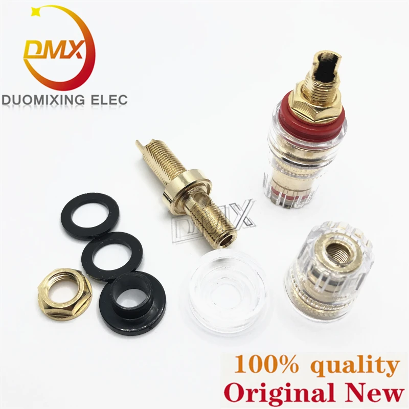 

Pure copper gold-plated power amplifier output terminal speaker post (with crystal anti-oxidation jacket) banana head socket end