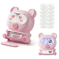 Limpiador de lentes de contacto eléctrico con caja extraíble, máquina de limpieza de proteínas en forma de lágrima, estuche portátil para lentes de contacto