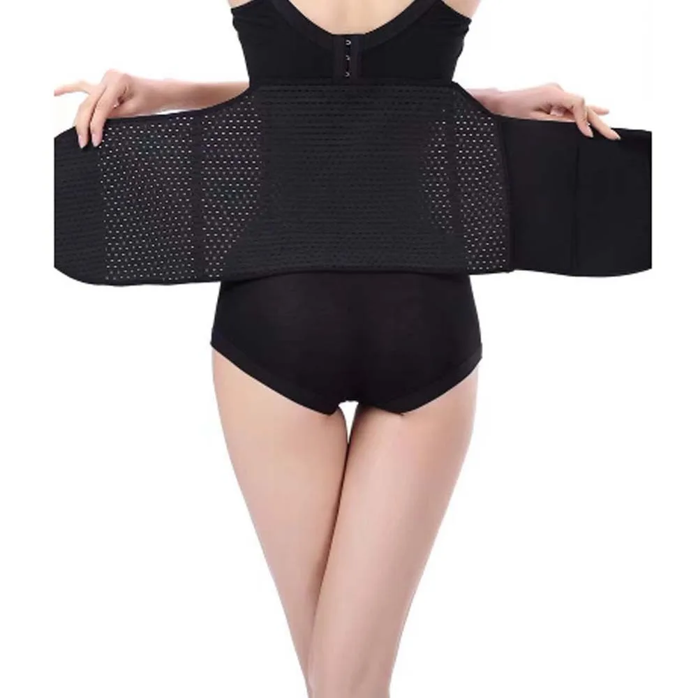 Fotografia 4: Cinta Abdominal Confortável de Seda Elástica para Pós-parto, Modeladora Corporal Respirável e Dobrável para Mulheres