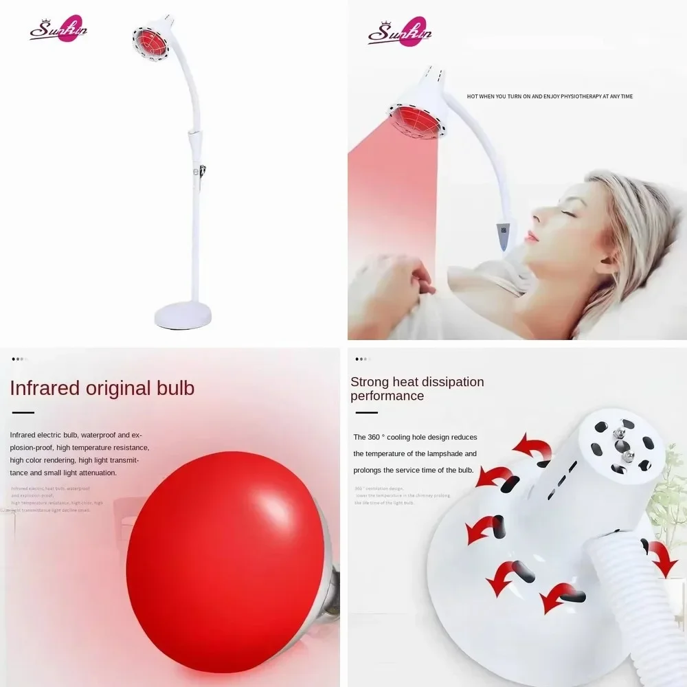 275W Red Light Therapy Lamp, Adjustable Temperature for Salon & Home Skin Care