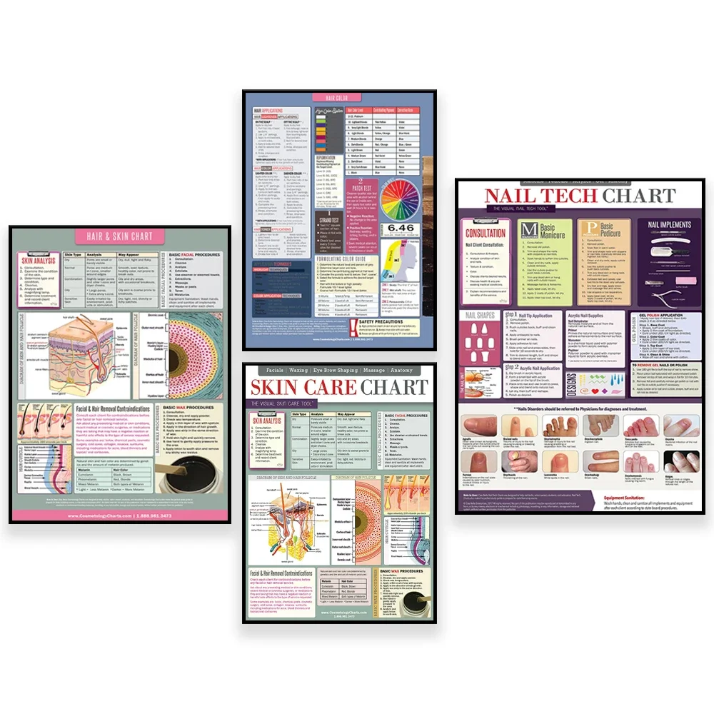 Hair coloring lamination salon poster designed for salons, educators, cosmetology schools