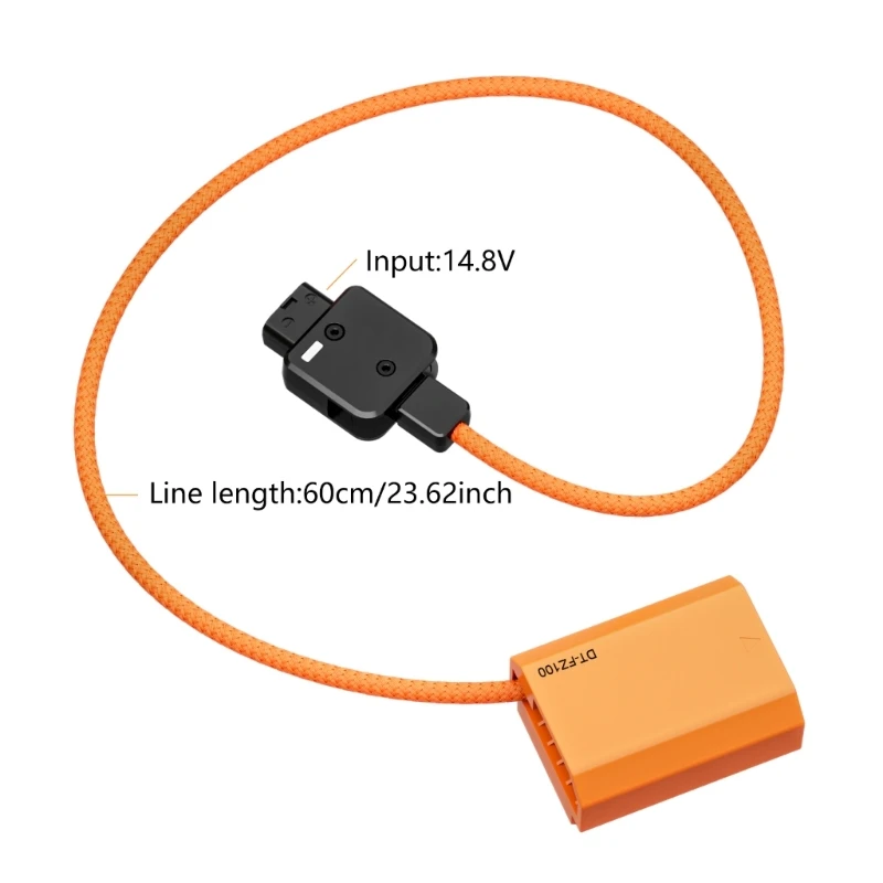 Cable de alimentación de batería simulada D Tap a NPFZ100 tipo C USB C para cámaras A7R V/A7IV/A7SIII/A7RIV con protecciones contra sobrecarga