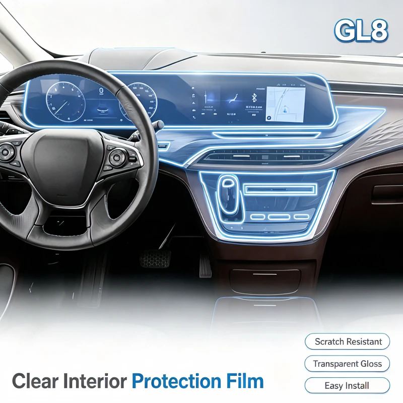For 2023 Buick GL8 full set gear console center film modification interior protection film navigation screen film