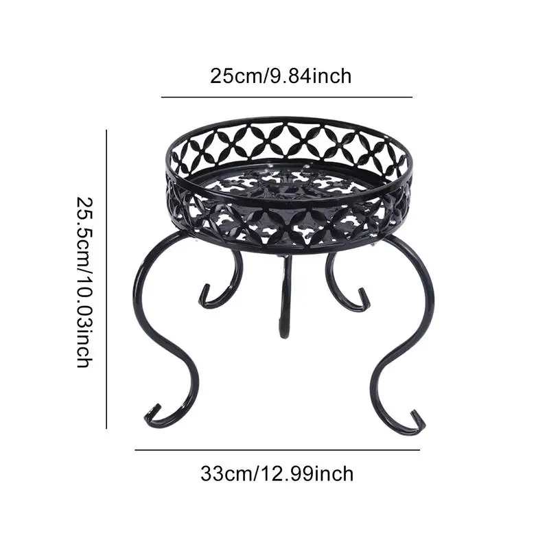 Planter Stand Metal Round Potted Plant Stands Flower Pot Planter Iron Rack For Plant Display Indoor Outdoor Patio Living Room