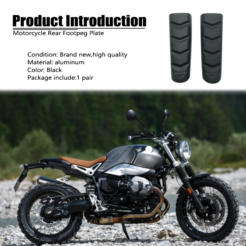 Motorcycle Rear Footrest Foot Peg Footpegs Plate Rubber Cover For BMW F900R F900XR R NINE T R9T Urban Pure S1000XR RNINET